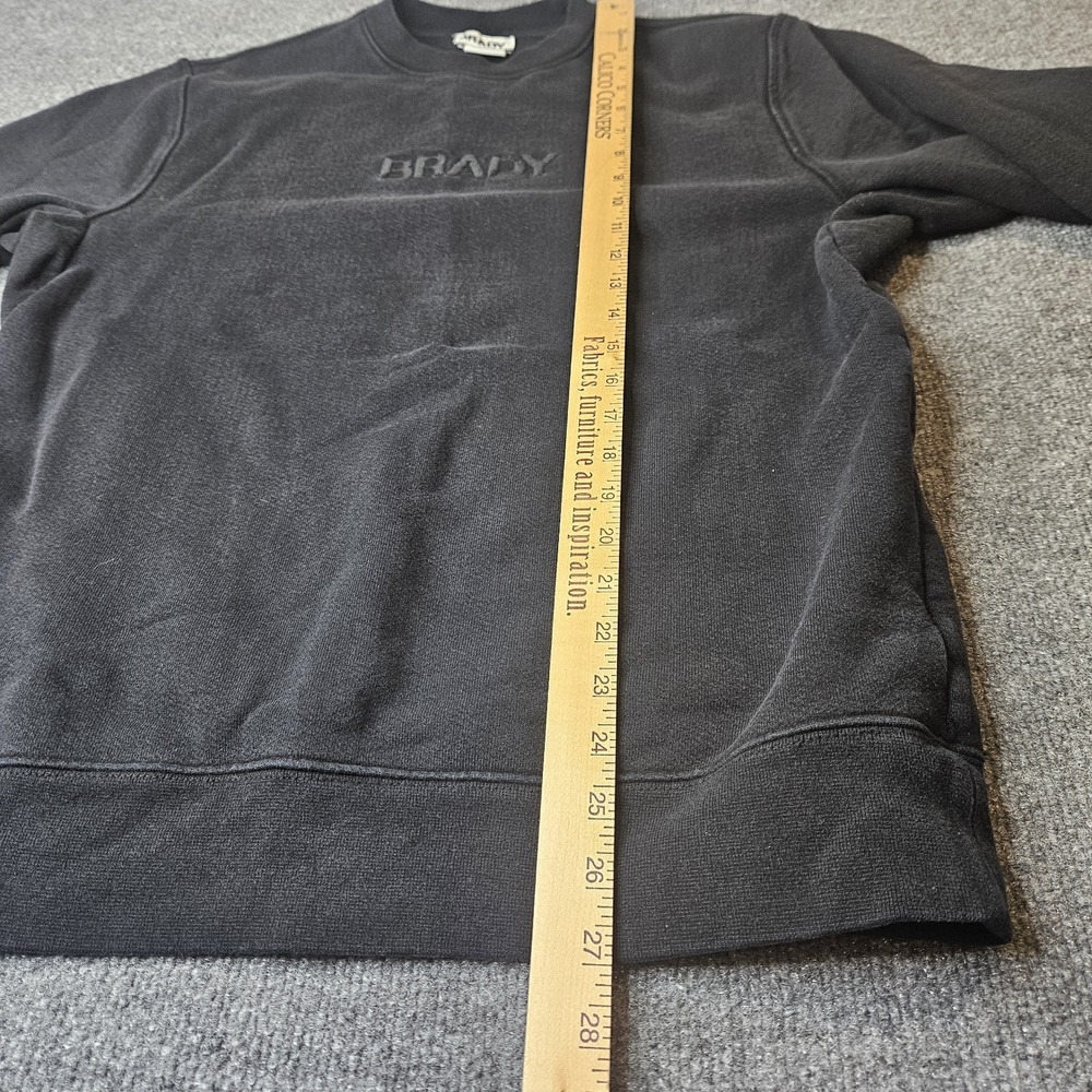 Brady The Label Crewneck Sweatshirt Heavyweight Tom Brady Size Small Black - Picture 5 of 6